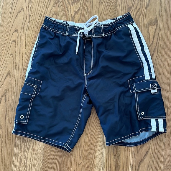 Old Navy Other - Blue With White Stripes Old Navy Swim Trunks